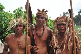Temuan people in Kampung Orang Asli Bukit Jenuk in Dengkil, Selangor.