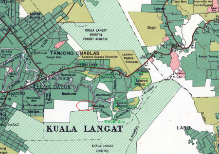 Anggaran lokasi Subang Hilang, 1950