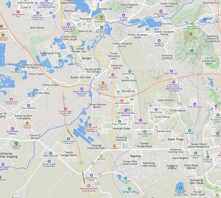 Peta kemungkinan lokasi Subang Hilang, 2025